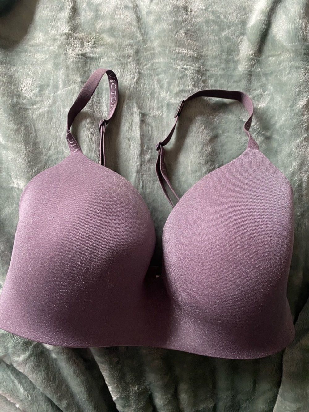 Victoria's Secret Gray Sparkle Smooth T-Shirt Bra 36 DDD F